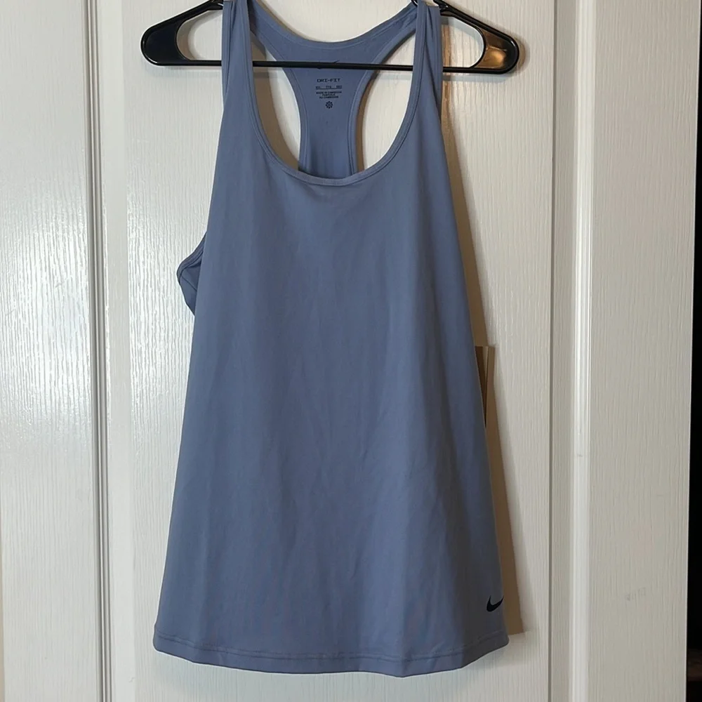 Nike Smokey Blue Dri-Fit Racerback Maternity Tank Top XXL